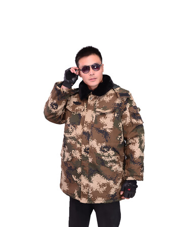 陆军常服官兵荒漠迷彩作训大衣城市迷彩军大衣冷库棉大衣防寒服男冬季