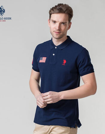 翻领美国t恤 保罗短袖polo衫 藏蓝色-50931 m/170【图片 价格 品牌