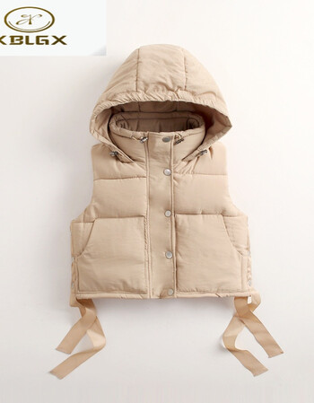 xblgx 韩版儿童棉马甲 女童装潮马甲一件qxl 米色 90cm