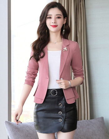 函卿小西装外套短款女秋装2018新款时尚潮韩版修身显瘦百搭职业短外套