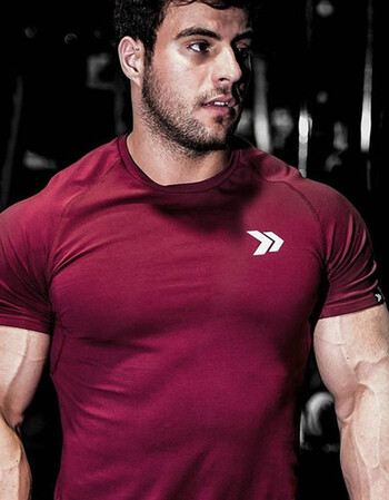 春秋装2018新款大码肌肉健身夏季型男运动训练短袖弹力修身棉质吸汗