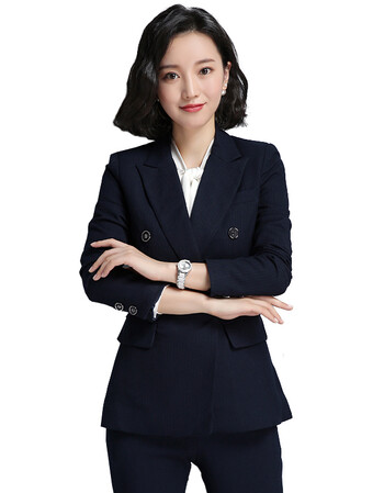 时尚气质修身经理条纹工作服秋冬新品 西装 衬衫 裤子 l