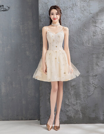 伴娘礼服女2018新款姐妹短裙宴会小礼服礼女生聚会派对连衣裙 d款吊带