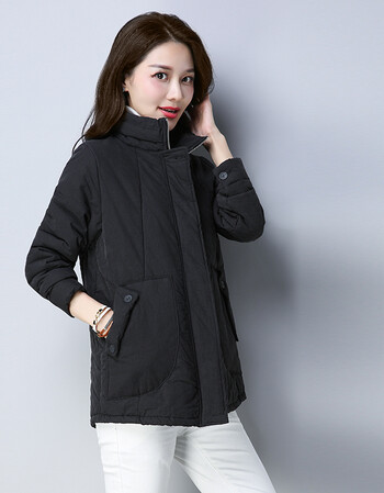 女士小棉袄女短款2018新款时尚加厚棉衣棉服韩版百搭显瘦冬天外套
