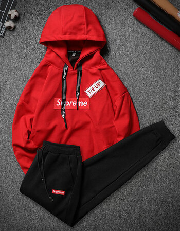 潮欧美潮牌supreme卫衣男 2018秋冬季新款青春男士休闲套头连帽super