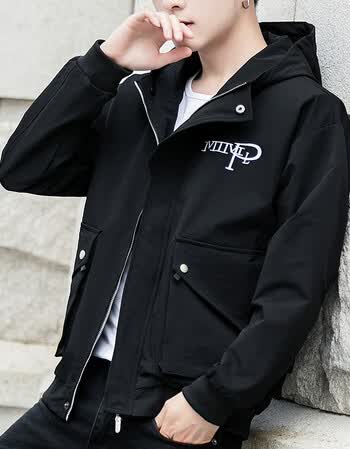 同款青少年连帽夹克男学生帅气修身2018春秋新款韩版潮流休闲衣服外套