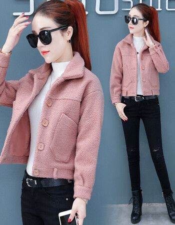 短外套宽松外套加棉加厚短外套女秋装女2019秋冬季新款学生韩版宽松女