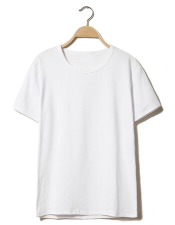 2018夏季男士原宿纯色t恤休闲修身短袖衣服韩版半袖体恤潮流 白色 l