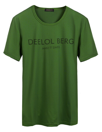 狄洛伯格2016夏季新款男士短袖t恤青年男装修身圆领半袖打底衫 绿色 m