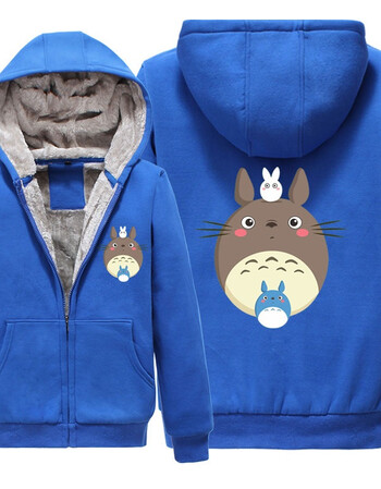 刻沫 夜光龙猫卫衣 宫崎骏动漫周边cos衣服男女秋冬装保暖加厚加绒