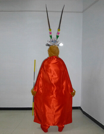 新款孙悟空全套演出服装儿童西游记美猴王齐天大圣表演服 红色披风