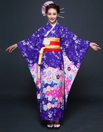 新款女士式日本和服浴衣传统长款cos服振袖女正装和服装制服诱惑动漫