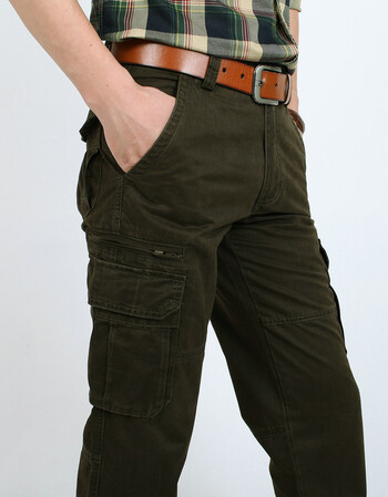 9123秋装新款吉普jeep纯棉男士休闲工装多兜长裤子大袋裤多口袋 黑色