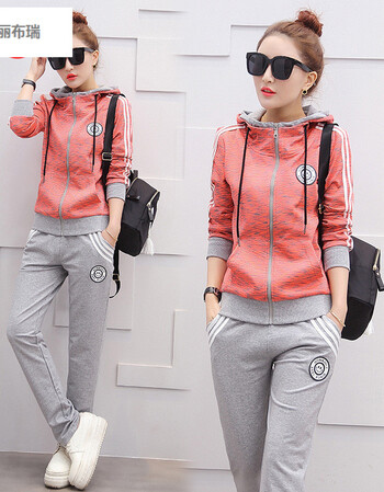 瑞-休闲运动服套装连帽迷彩服女 橘色 m【图片 价格 品牌 报价】-京东
