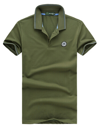 吉普战车新款男装纯棉短袖t恤户外t桖1506 军绿色 xxxl