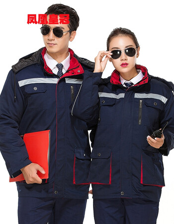 定制 藏蓝 175_ 9折现价冬季工作服活里活面棉衣男工地车间汽修棉服