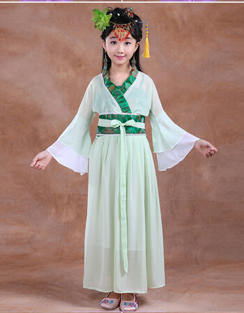 儿童古装服装女童七仙女演出服公主裙古代仙女汉服古筝舞台表演服