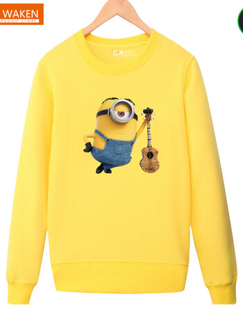 小黄人卫衣男女装神偷奶爸卡通秋季套头可爱外套休闲青少年衣服 8 s