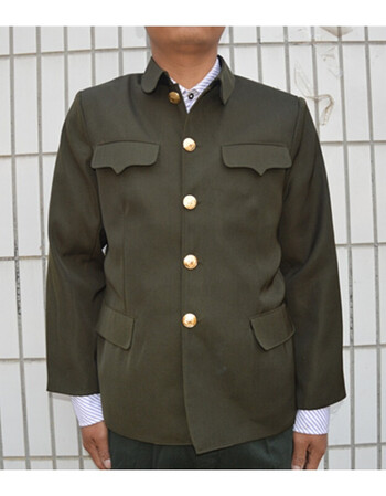 老式中山装上装军便装中老年中山装男外套老人中山服内口袋人民服