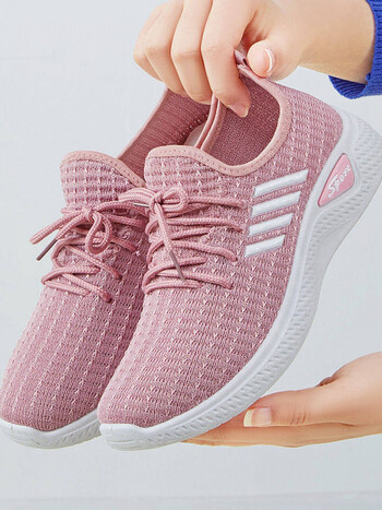 鞋女老北京布鞋网面透气妈妈中老年休闲软底一脚蹬运动鞋a77粉色36