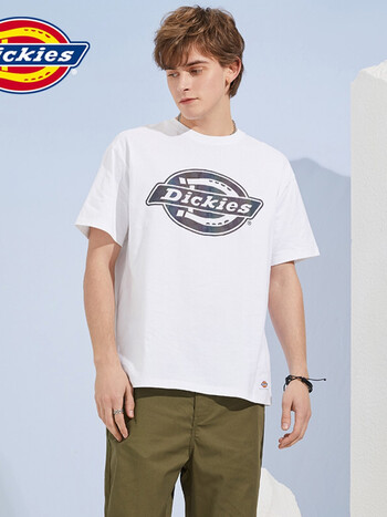 商场同款dickies短袖男t恤反光logo印花迪克斯夏季新上衣10220白色xl
