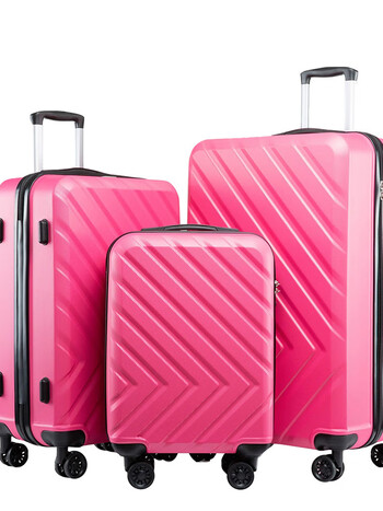 箱出口德国24锁行李箱超大容量28潮流时尚旅行箱粉红色647a粉色20寸54