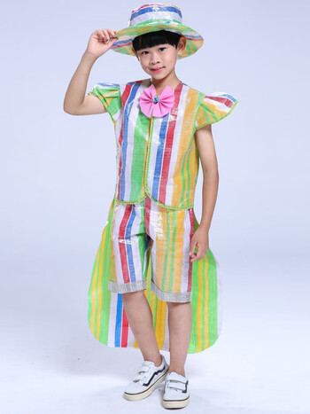 fmzxg环保衣服走秀儿童环保手工服装六一时装秀时装秀手工制作通用