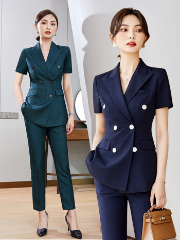 伊诺宣夏季薄款小西装女西服外套职业装女装套装气质英伦风时尚休闲