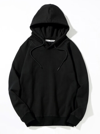 班服来图定制卫衣印图片logo定做情侣衣服自定义diy外套头工作服 黑色