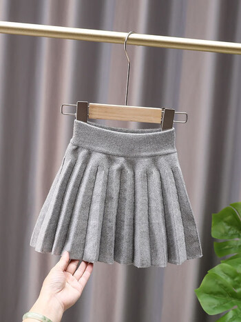 迪弟尼女童短裙外穿春秋冬季百褶裙女孩宝宝儿童洋气小童半身裙学院风