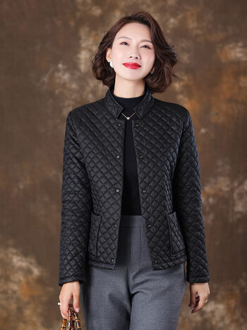 齐黛quedit2023年秋冬新款女棉服外套上衣黑色小个子棉衣小袄子漂亮