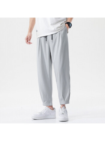 休闲裤男宽松速干裤夏季款k950p17 k91p20ins超火休闲潮流 k950浅灰色