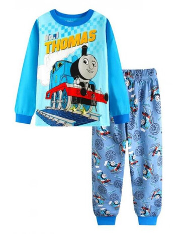 春秋季节男孩托马斯内衣裤家居服衣服小火车汤玛士秋衣裤套装童装