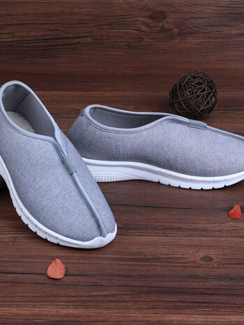 出家人布鞋僧鞋夏季男士休闲鞋禅修鞋软底禅意居士老北京布鞋 正灰 42