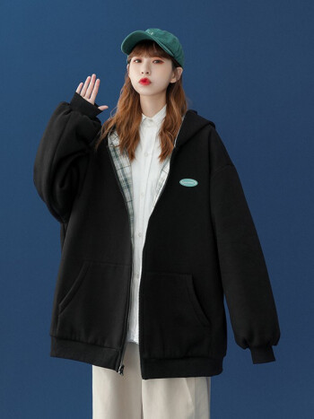 棒球服女短外套春秋学生盐系oversize两面穿运动开衫上衣小众秋装衣服