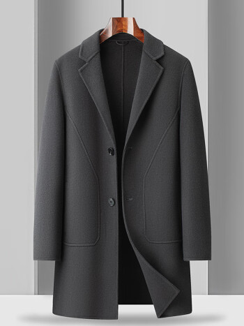 皇家利郎lilanz秋冬季双面尼羊毛大衣男士中长款风衣2023新款高端韩版