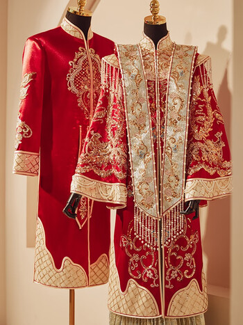 明制汉服婚服2022新款秀禾服新娘结婚礼服敬酒服古装嫁衣中式婚纱旗袍