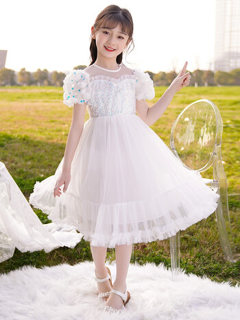 马可小熊童装女童裙子夏季连衣裙儿童中大童洋气韩版公主裙六一儿童节