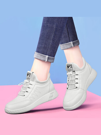 牛皮休闲鞋女2022秋季新款女鞋子运动鞋单鞋百搭女士小白鞋透气平底