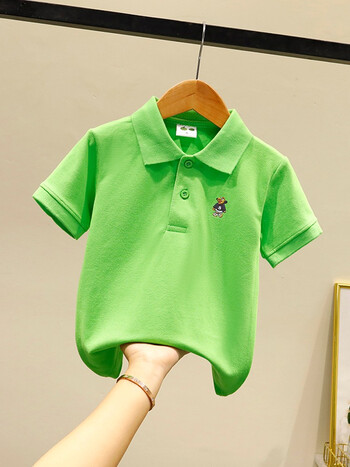 短袖白衬衫纯棉儿童夏季薄款白色衬衣中大童表演服小学生校服 浅绿色