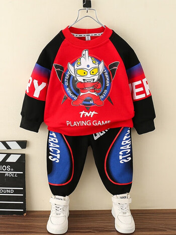 迪士尼品牌童装奥特曼男童秋装卫衣套装2022新款洋气儿童宝宝春秋季