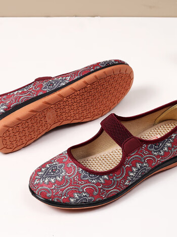 勤度老人凉鞋女小码老北京布鞋牛筋底软底鞋小脚老太太鞋裹小脚奶奶小