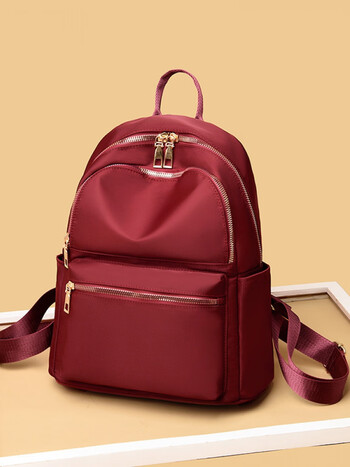 lionjc双肩包女小背包新款韩版潮涤纶小背包女士百搭时尚帆布书包大号