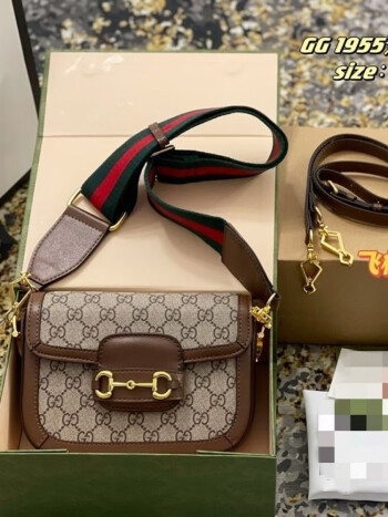 酷奇袋鼠奢侈名品肖战同款gg复古1995马鞍包品质原版五金logo大中小