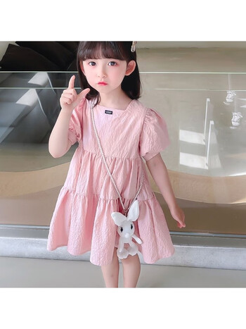 迪士尼disney女童夏装兔子连衣裙新款公主风女宝宝洋气衣服小女孩休闲