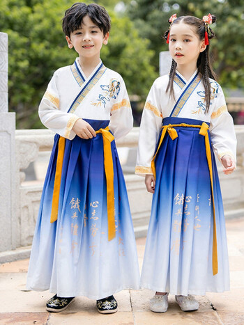 马面裙全套儿童男童汉黛记夏季日常改良亲子13余汉服男生汉服儿童男童