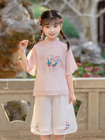 服装>儿童汉服/唐装>夏有鱼>夏有鱼童装女童汉服2023夏季中国风儿童