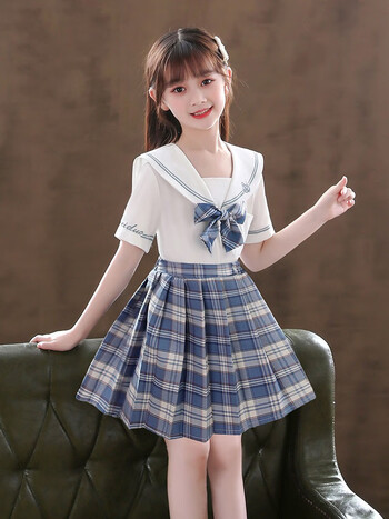 童心主题城童装女童jk裙套装春夏装2022儿童学院风百褶裙校服315岁