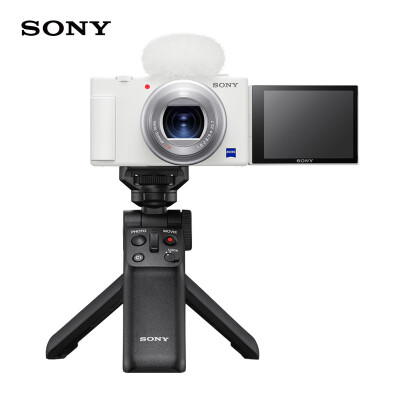索尼（SONY）ZV-1 Vlog数码相机 白色 手柄电池套...
