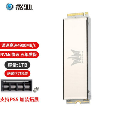 影驰 名人堂HOF SSD固态硬盘PCIE4.0 M.2接口NVME协议台式机电脑PS5固态硬盘 HOF PRO 20 1TB/五年质保个人送保